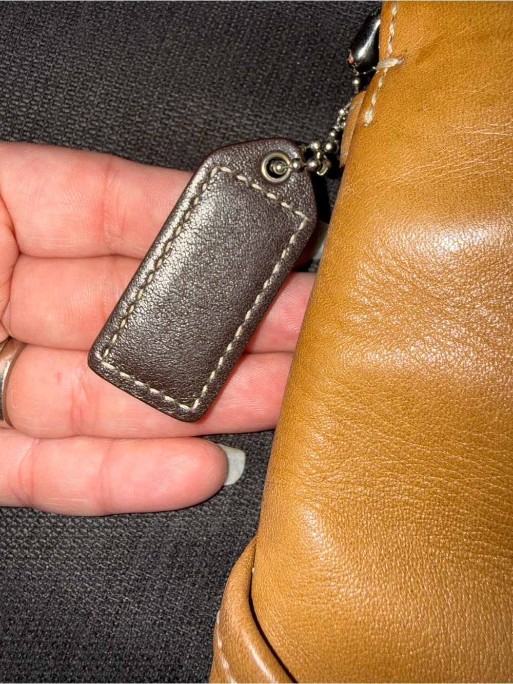 Coach 9549 Soho Leather Hobo Shoulder Bag Camel Tan - Picture 6 of 9